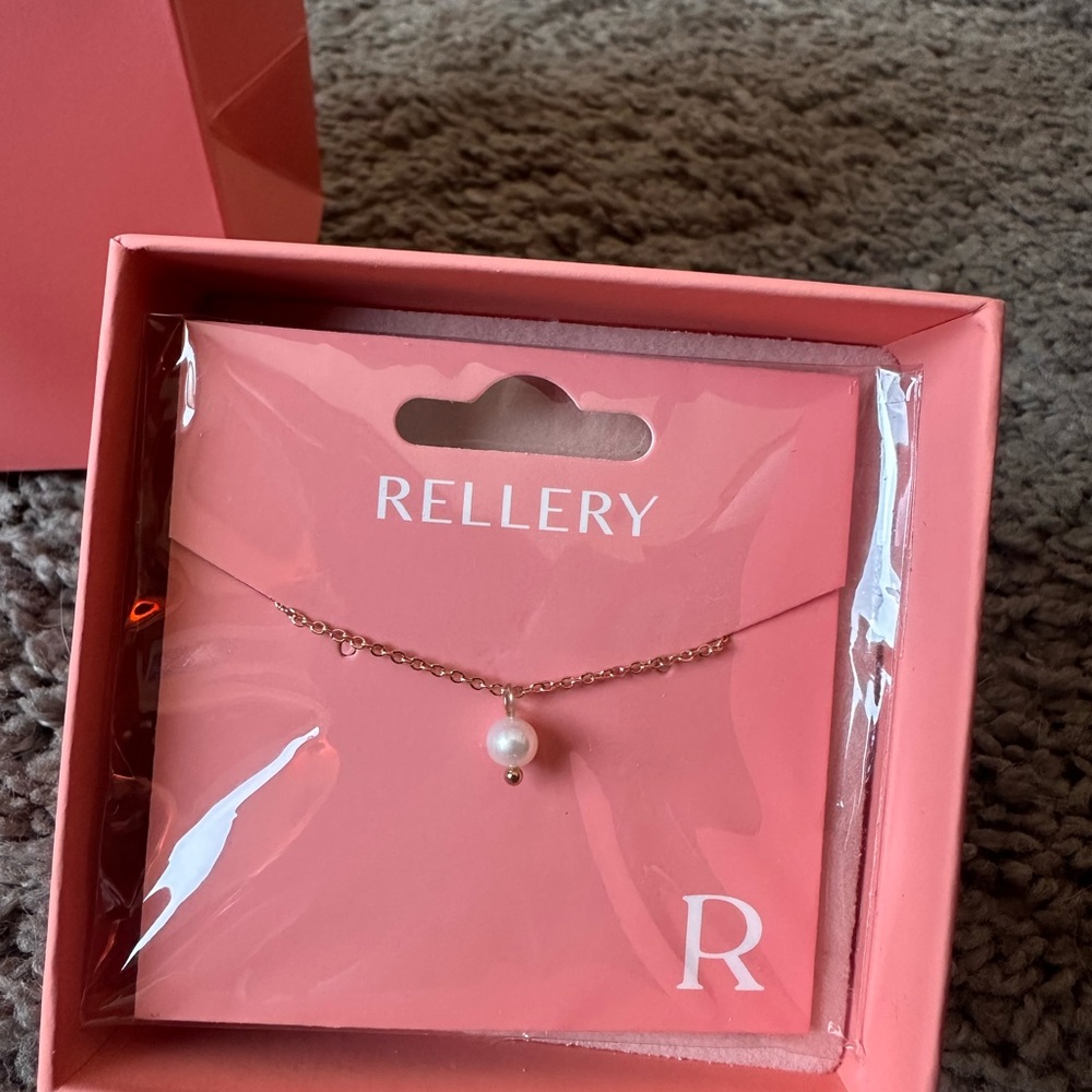 RELLERY Floating Pearl Choker Necklace — 14K Gold Filled